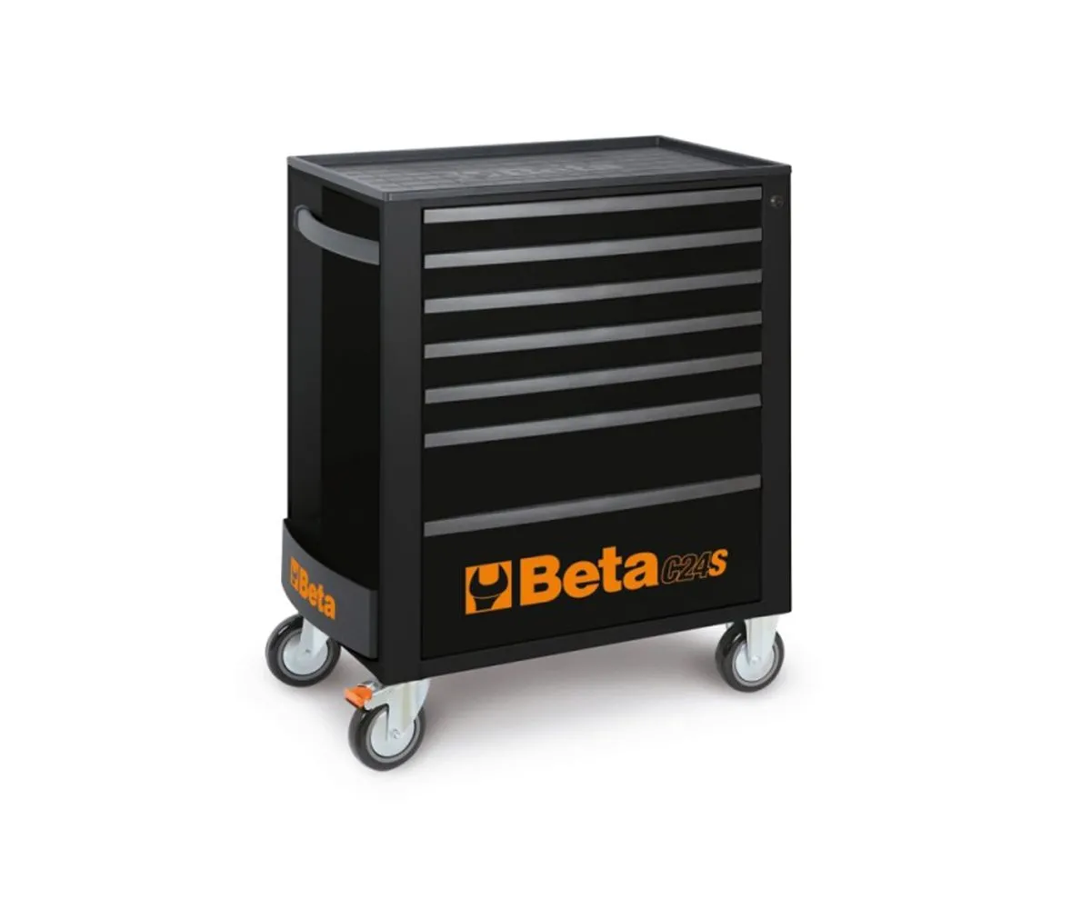 Cassettiera Mobile Beta Nero Con 7 Cassetti-C24S/7-N-249107