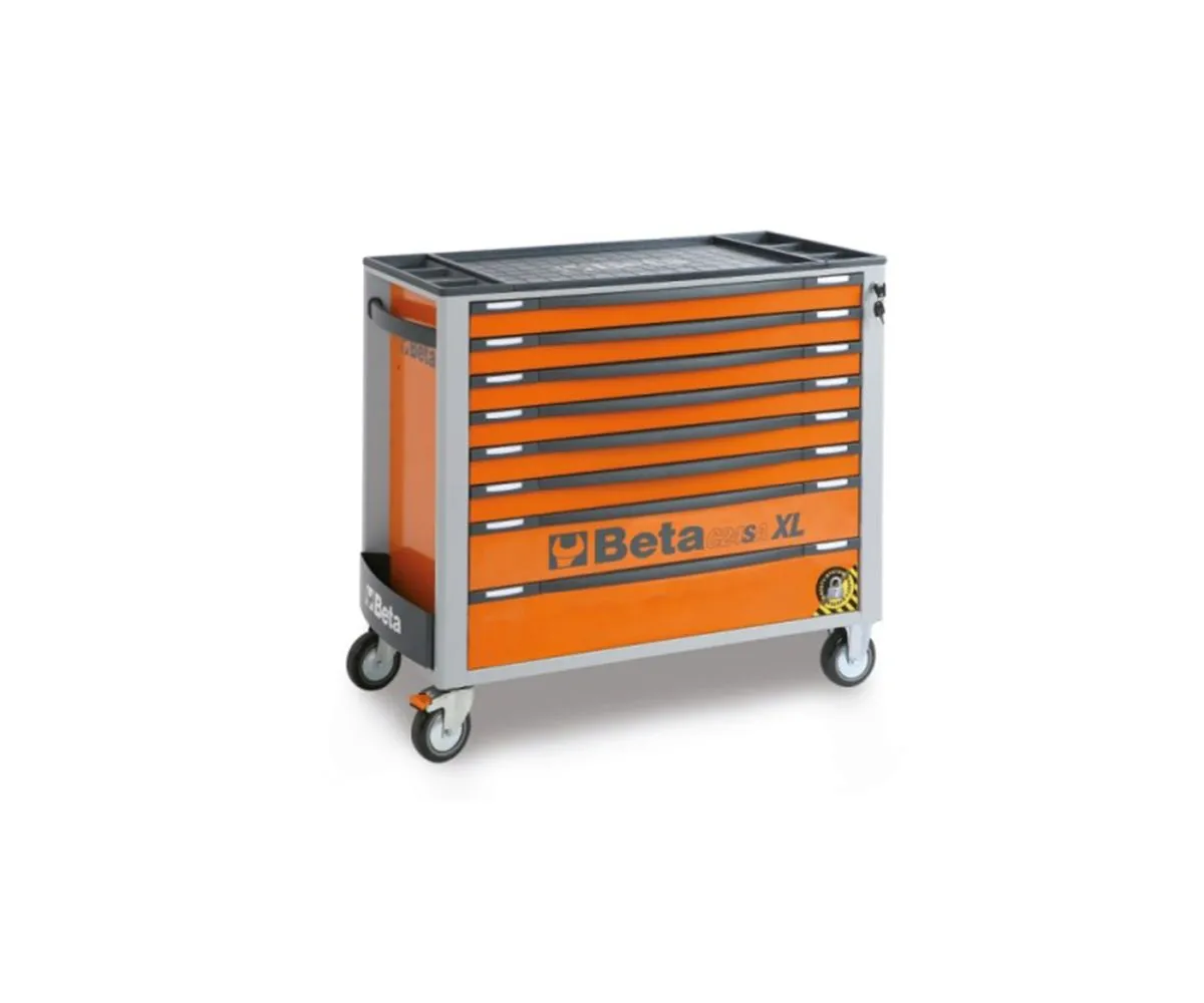 Cassettiera Mobile Lunga Beta Arancione 8 Cassetti Con Sistema Antiribaltamento-C24SAXL/8-O-249127