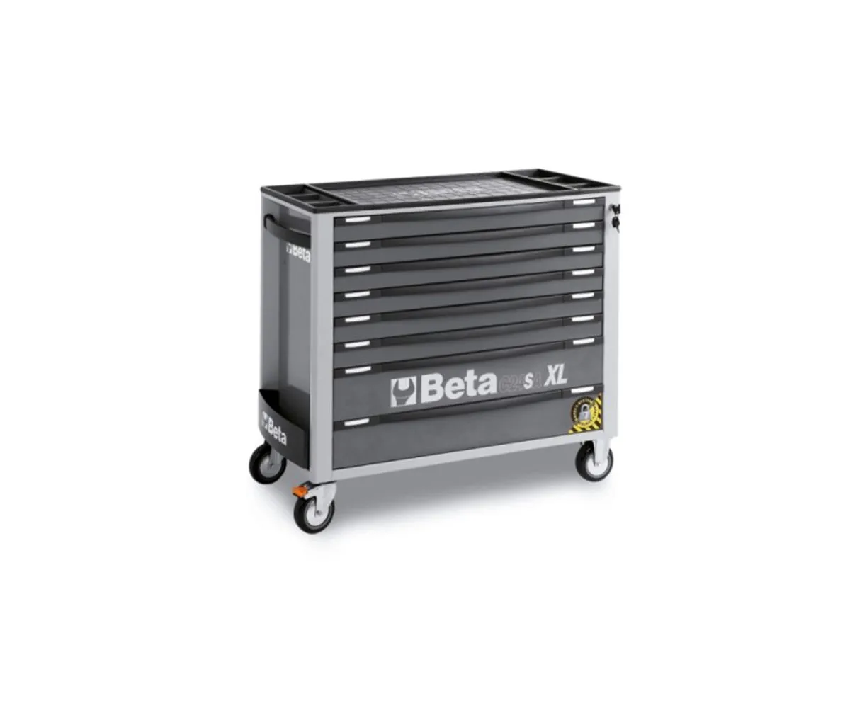 Cassettiera Mobile Beta Grigio 8 Cassetti Sistema Antiribaltamento,modello Lungo-C24SAXL/8-G-249128