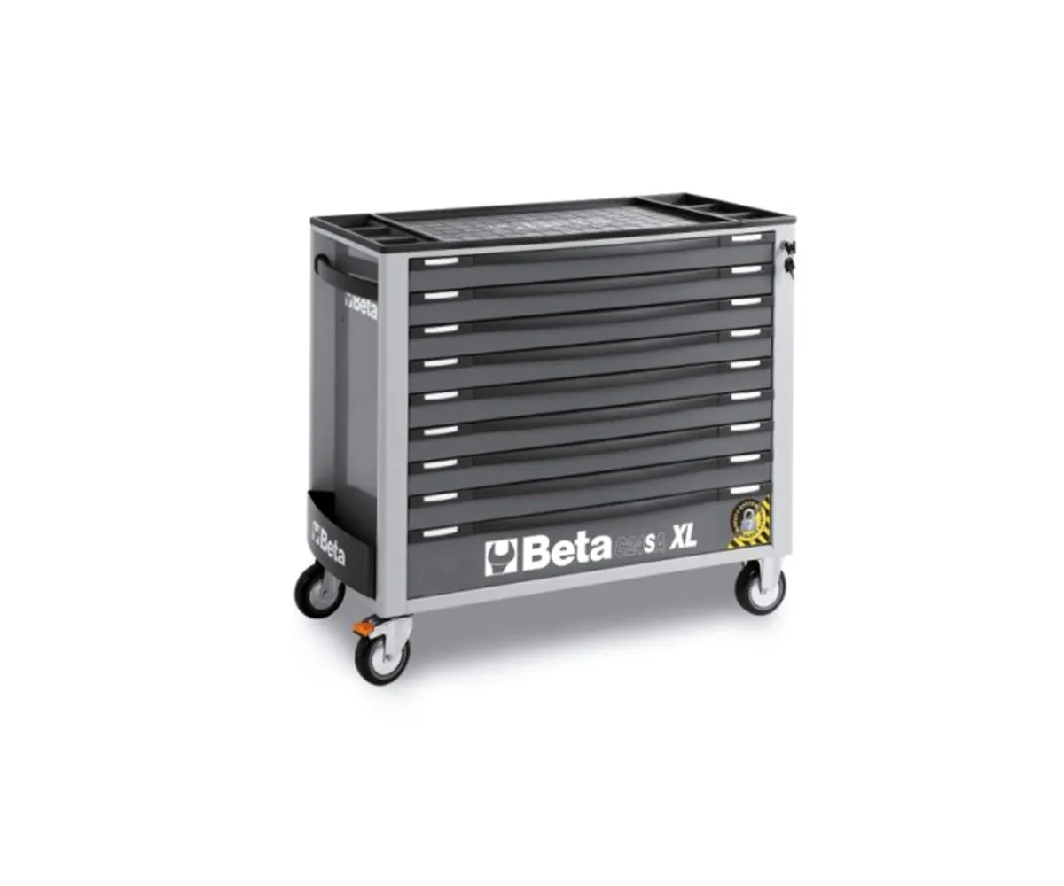 Cassettiera Mobile Beta Grigio 9 Cassetti Sistema Antiribaltamento,modello Lungo-C24SAXL/9-G-249131