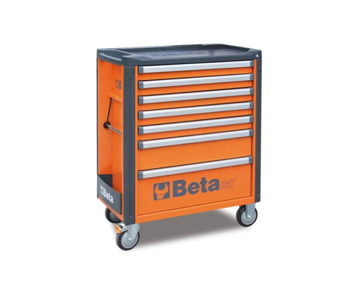 Cassettiera Mobile Portautensili Beta Arancione, 71kg Con 7 Cassetti-C37/7-O-249086