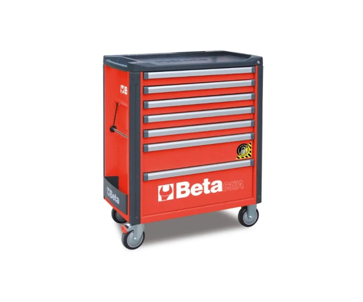 Cassettiera Mobile Beta Rossa, 7 Cassetti Con Sistema Antiribaltamento-C37A/7-R-249094