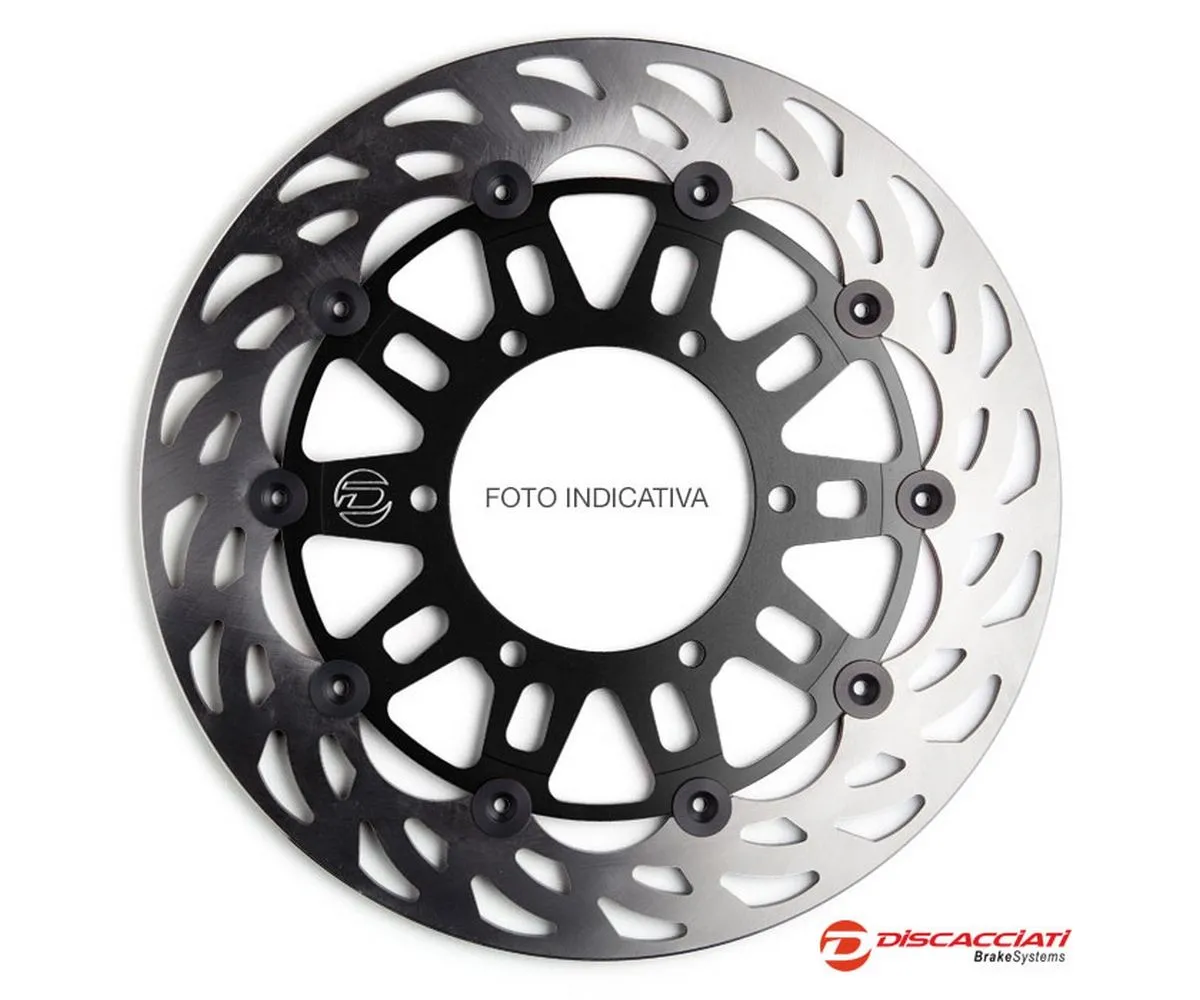 Disco Flottante Anteriore Light Discacciati Per Aprilia Futura 1000 Fdr151 2001 > 2004 Nero-FDR151N-246486