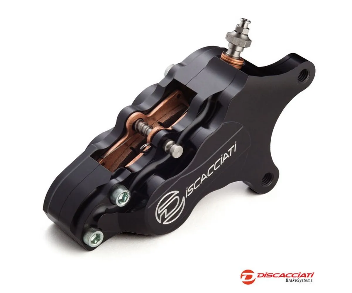 Pinza 4 Pistoni Discacciati Harley Davidson < 1999 Per Disco ø Originale Sinistra Anodizzato Nero-FDHD0021N-246413