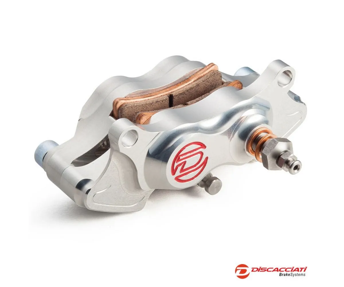 Pinza Posteriore 4 Pistoni Discacciati Pastiglie Incluse Anodizzato Silver-FDR0033S-246409