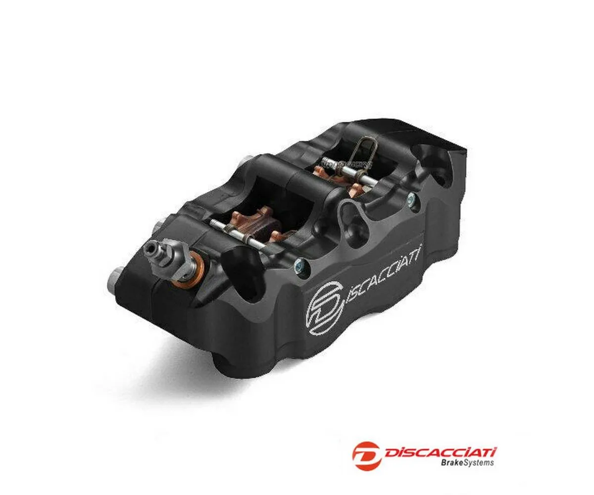 Pinza 4 Pistoni Radiale Destra Discacciati Interasse 108 Mm Con Pastiglie Anodizzato Nero-FDRT108DN-246365