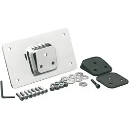 DRAG SPECIALTIES 090205-BC4 LICENSE PLATE MOUNT W/ ANGLED RUBBER GASKET