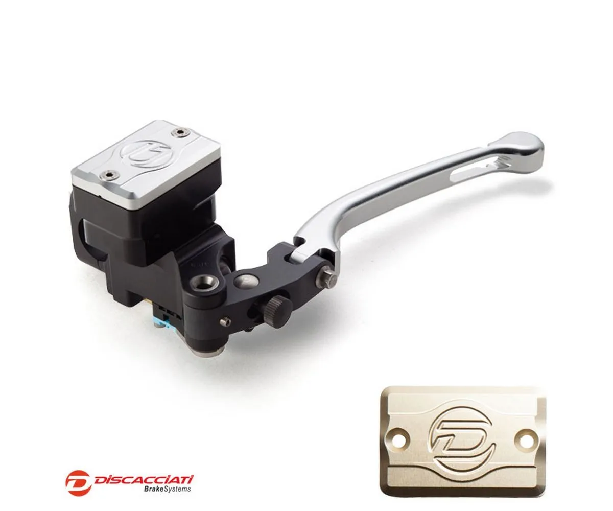 Pompa Radiale Frizione D.16 Discacciati Leva Silver Con Serbatoio Rettangolare Tappo Serbatoio Champagne-FDR0010NKSC-246274