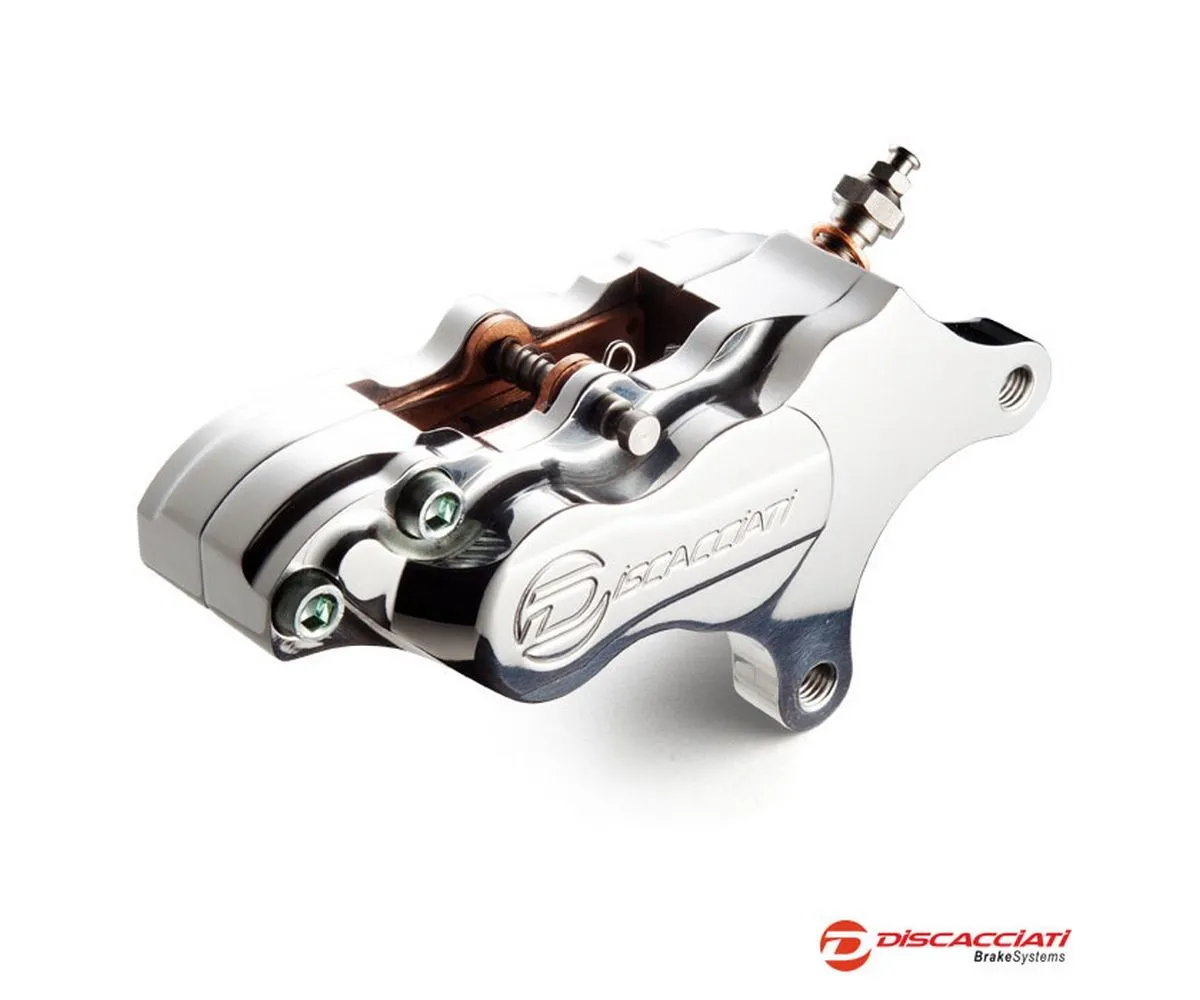 Pinza 4 Pistoni Discacciati Harley Davidson < 1999 Per Disco ø Originale Sinistra Lucidata A Specchio-FDHD0021L-246414