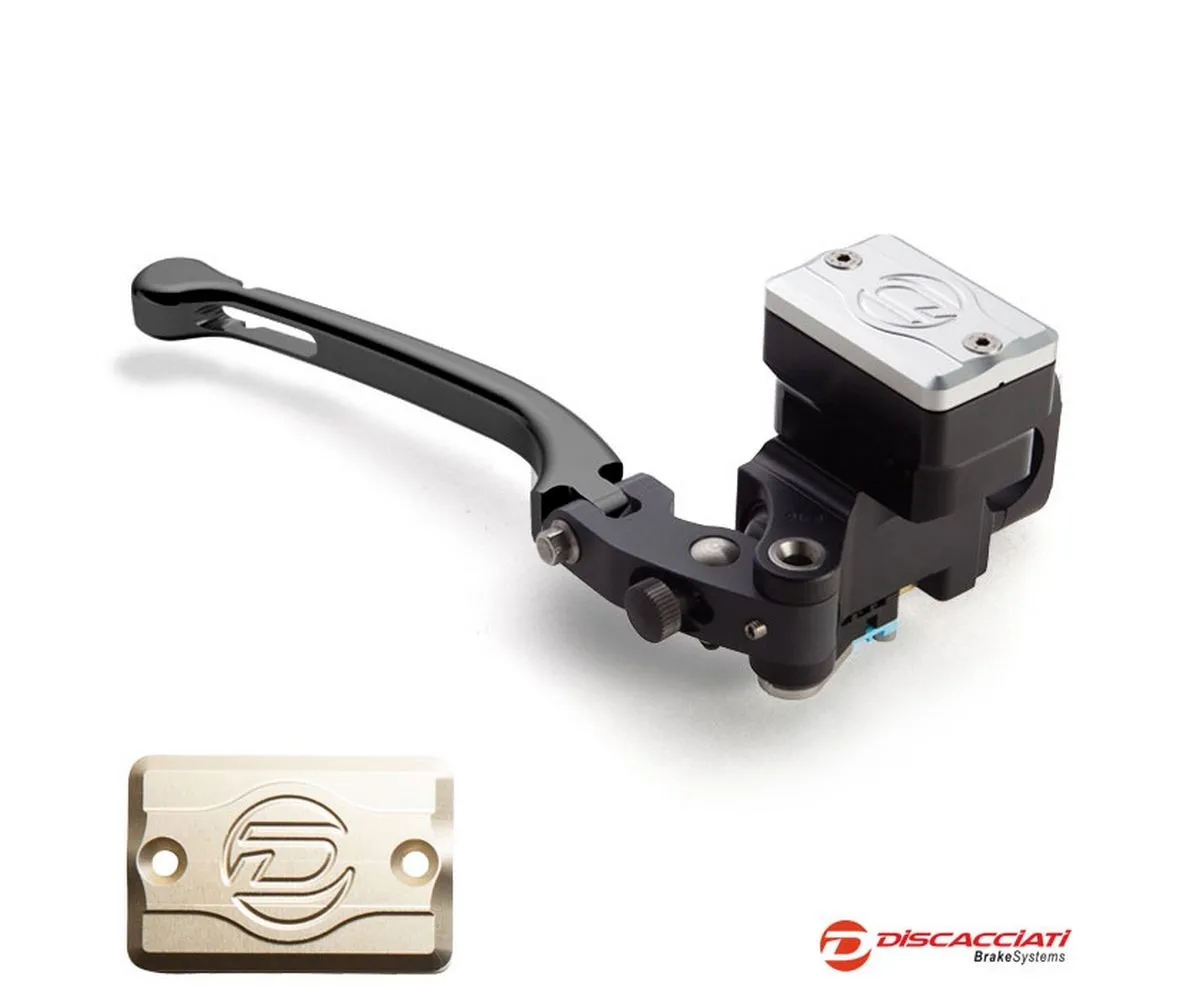 Pompa Radiale Freno Discacciati D.14 Con Serbatoio Rettangolare Leva Nero Tappo Serbatoio Champagne-FDR0070NKNC-246209