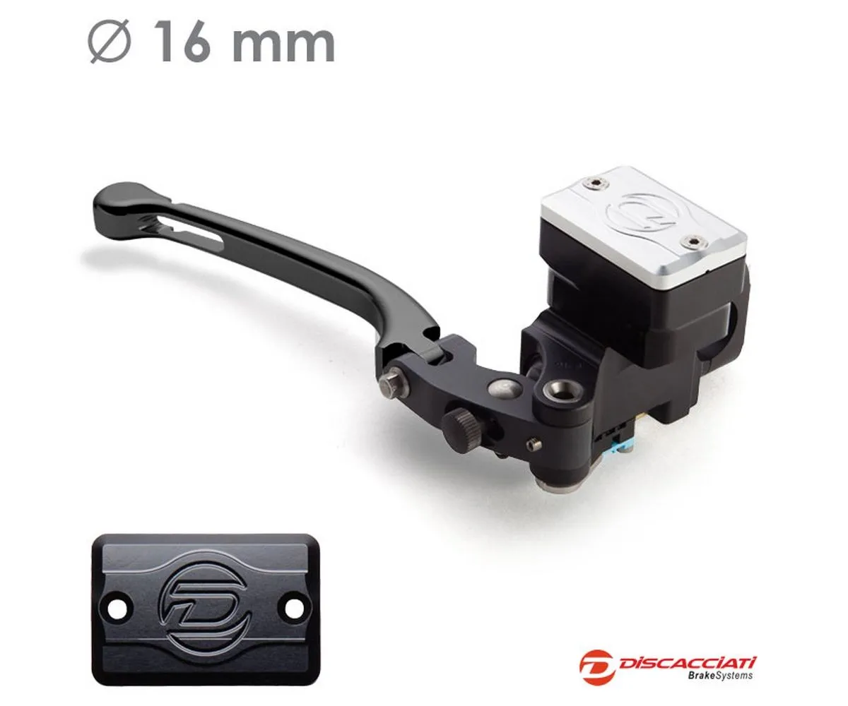 Pompa Radiale Freno Discacciati D.16 Leva Nero Con Serbatoio Olio Tappo Serbatoio Nero-FDR0008NKNN-246226